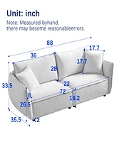 Streamdale Furniture Modern Sofa and Loveseat Set