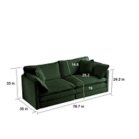 Streamdale Furniture 2-Piece Chenille Loveseat and Chair Set in Green