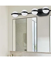 Streamdale Furniture Vanity Lights With 6 Led Bulbs For Bathroom Lighting(Black)