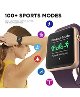 iTouch Air 4 Unisex Plum Silicone Smart Strap Smartwatch 41mm