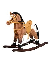 Streamdale Furniture Kids Metal Rocking Horse Toy with Realistic Sounds