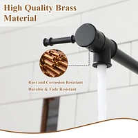 Casainc Traditional Wall Mount Swing Arm Folding Pot Filler Kitchen Faucet