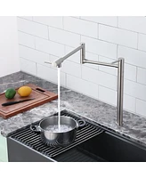 Casainc 1.8 Flow Pot Filler Kitchen Faucet with 2 Handle