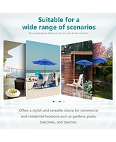 9ft Outdoor Patio Umbrella with Tilt and Crank, Uv Protection, Waterproof, Blue