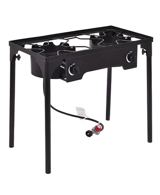 Givimo 150000 Btu Double Burner Outdoor Stove Bbq Grill