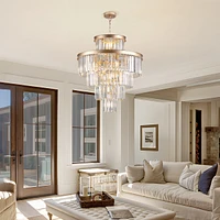 Streamdale Furniture Modern Crystal Chandelier for Home Decor (Dia 23.6")