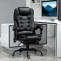 7-Point Vibrating Massage Office Chair, High Back Executive Recliner with Lumbar Support