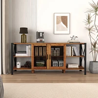Industrial Farmhouse Tv Stand for Living Room & Bedroom