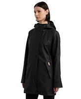 Hunter Women's Hooded Rubberized Waterproof Rain Coat