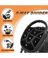 9 Inch Golf Stand Bag Divider Carry Pockets Storage