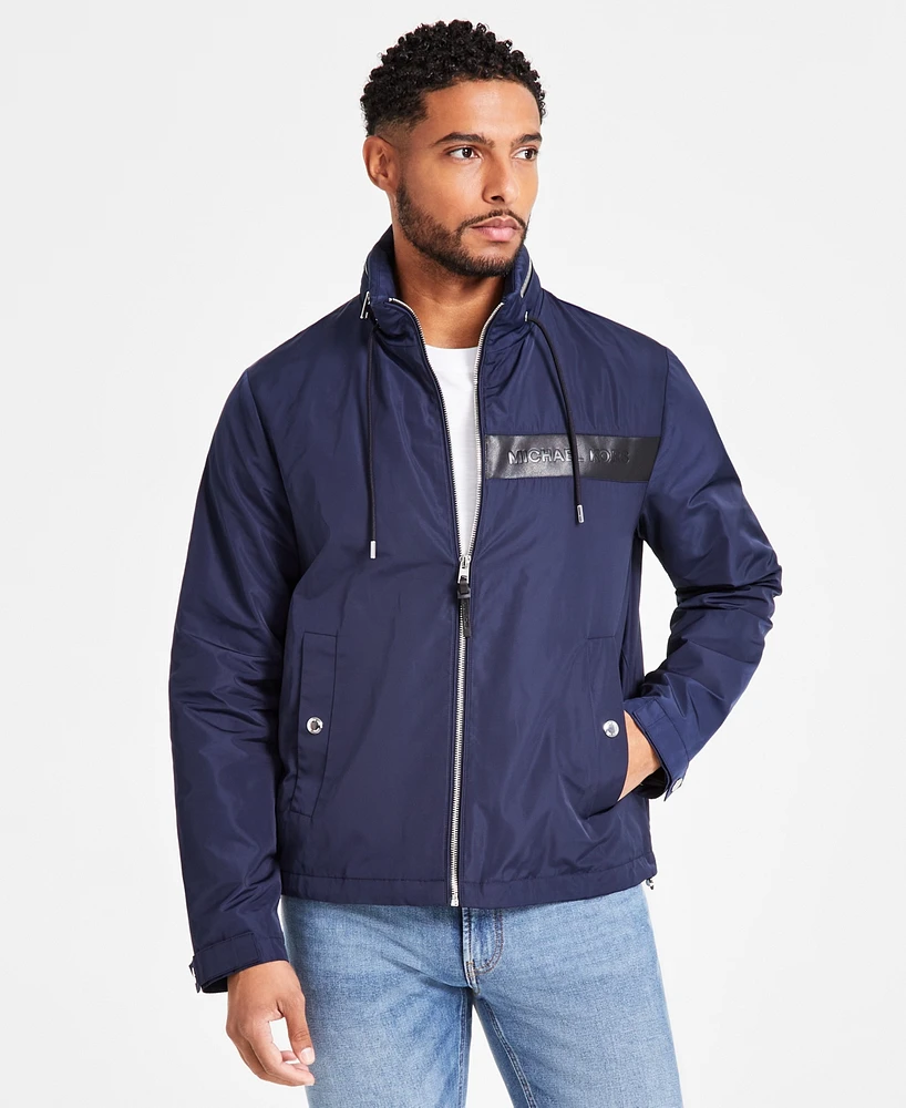 Michael Kors Men's Hooded Lightweight Windbreaker Jacket