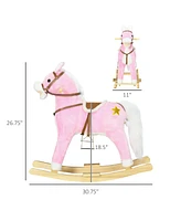 Streamdale Furniture Musical Rocking Horse with Saddle for Toddlers