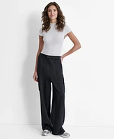 Dkny Women's Bungee-Waist Wide-Leg Pants