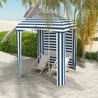Portable Beach Umbrella with Double-Top Cabana