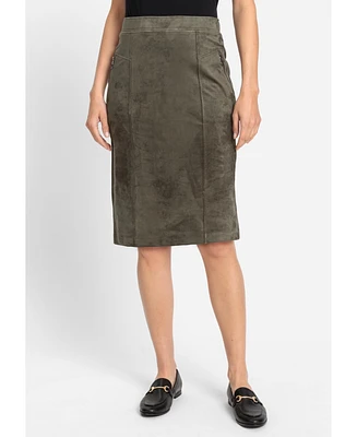 Olsen Women's Pull-On Full Suede Skirt