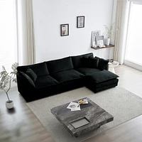 Streamdale Furniture Comfy Modular L-Shaped Sofa with Ottoman