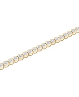 Men's Diamond Half Bezel Link Bracelet (3-1/2 ct. t.w.) in 10k Gold