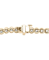 Men's Diamond Half Bezel Link Bracelet (3-1/2 ct. t.w.) in 10k Gold