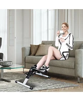 Vebreda Folding Under Desk Indoor Pedal Exercise Bike for Arms Legs