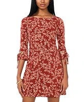 Msk Petite Printed 3/4-Sleeve Shift Dress