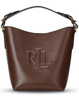 Lauren Ralph Leather Medium Witley Bucket Bag