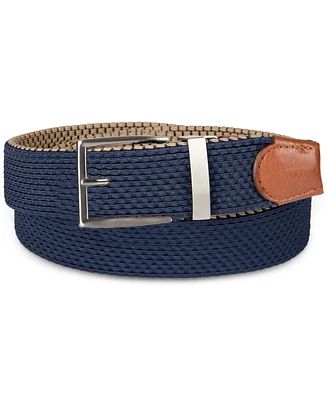 Club Room Men's Stretch Reversible Woven Belt, Exclusively at Macy's