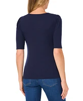 CeCe Women's Puff-Sleeve Fitted Top