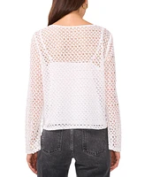 Vince Camuto Women's Sheer Layered-Look Flared-Sleeve Top