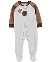 Carter's Baby Boys Sleep & Play Colorblocked Zip-Up Fleece Footie Pajamas