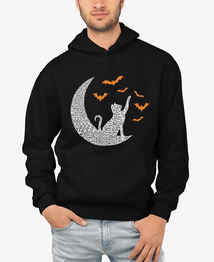 La Pop Art Men's Lunar Bats Word Hooded Sweatshirt