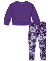 Under Armour Toddler & Little Girls 2-Pc. Fleece Sweatshirt Printed Leggings Set