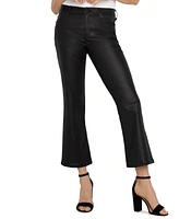 Liverpool Los Angeles Women's Hanna Crop-Flare-Leg Coated Jeans