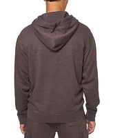 Lazer Men's Relaxed Fit Burnout Fleece Zip-Front Hoodie