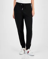 Tommy Hilfiger Women's Drawstring Logo Graphic Jogger Pants