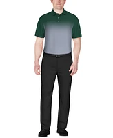 Pga Tour Men's Short Sleeve Ombre Print Performance Polo Shirt