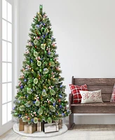 Puleo Pre-Lit Pine Artificial Tree 7.5 ft