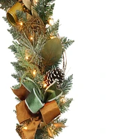 Puleo Pre-Lit Garland 9 ft. x 10 Inch