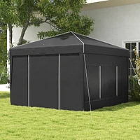 Streamdale Furniture 9.7' Pop Up Canopy with Sidewalls and Reflective Strips