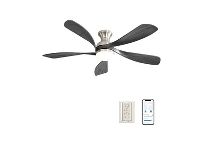 Sofucor 52" Modern Smart Ceiling Fan with 5 Solid Wood Blades