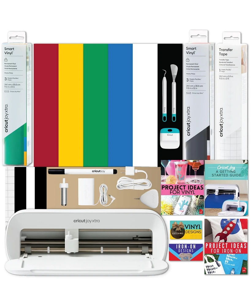 cricut Joy Xtra Machine with Permanent Smart Vinyl, Transfer Tape, Tools Set