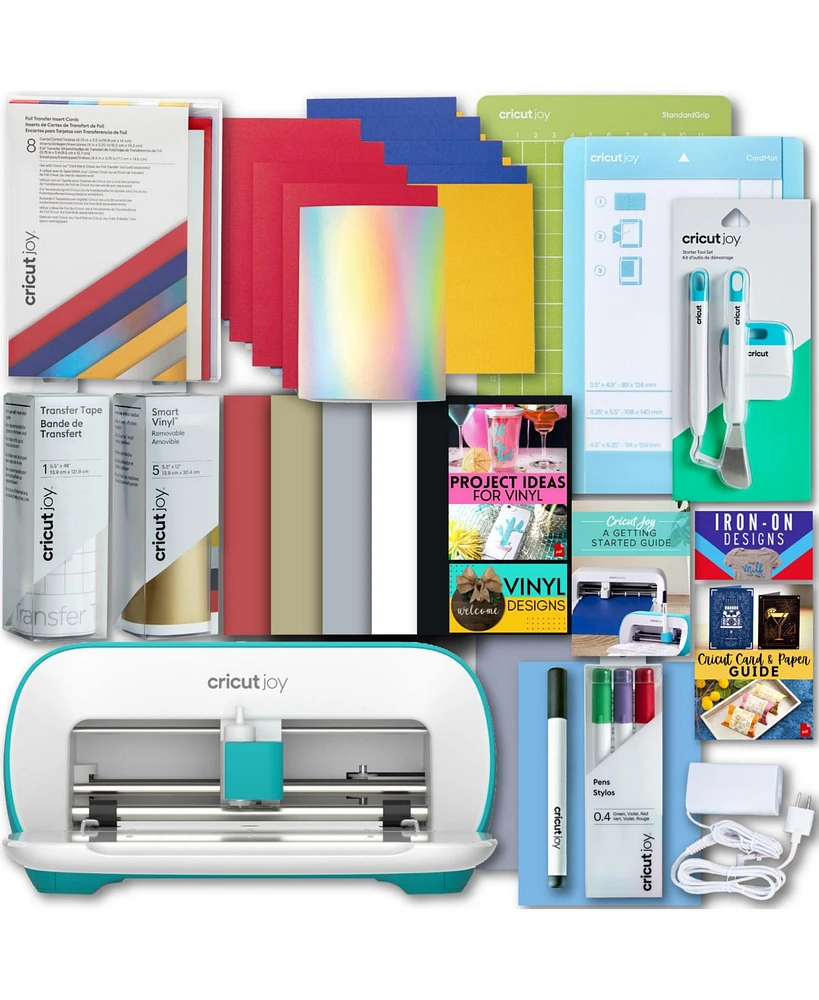 cricut Joy Machine Bundle with Cards, Smart Vinyl Sampler Roll, Tool Set