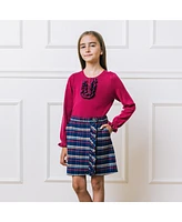 Hope & Henry Toddler Girls Flannel Pull-On Ruffle Skirt