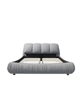 Luxury Upholstered Bed with Oversized Padrest