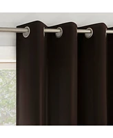 Brandon Magnetic Closure Room Darkening Grommet Curtain Panel Pair