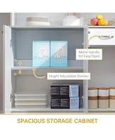 71" Modern Freestanding Kitchen Buffet Hutch With Server and Storage