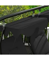 2-Seater Swing Canopy Replacement Cover (Canopy Only), Black