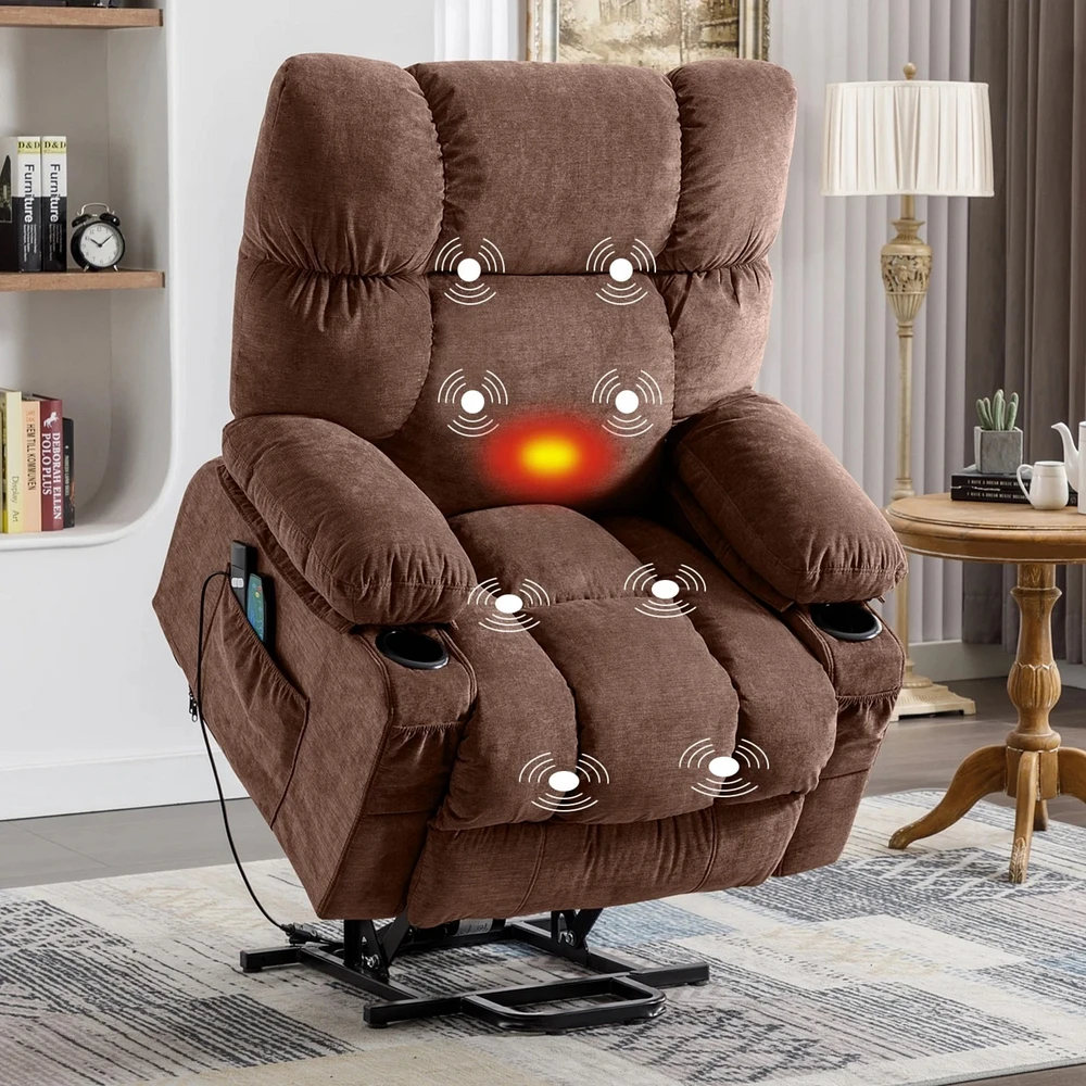 Streamdale Furniture Power Lift Recliner for Elderly with Heat/Massage