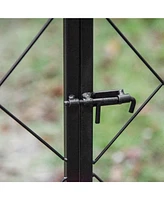 85" Metal Arch Trellis with Gate for Gardens