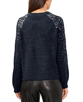 Vince Camuto Women's Sequined Raglan-Sleeve Sweater