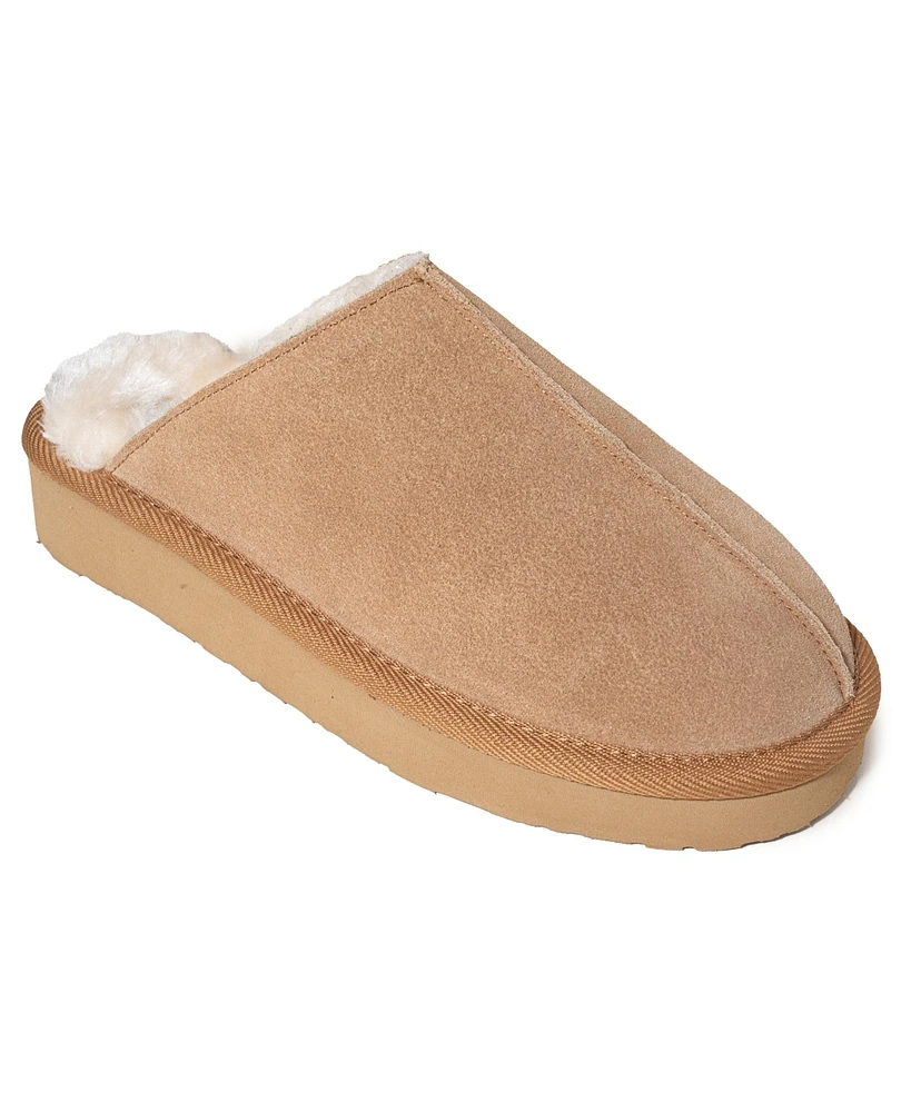 Minnetonka Women's Stefanie Suede Scuff Slippers